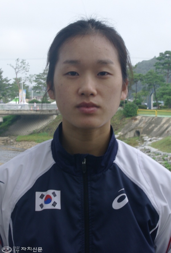 ▲ 한국 여자마라톤의 간판스타로 부상한 김성은 선수, 괴산군 장연면이 고향이다. 